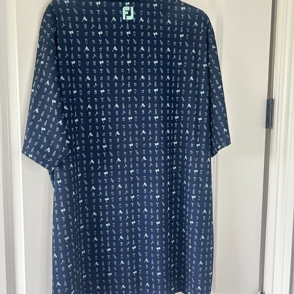 Men's FootJoy 19th Hole Blue Polo Size XL NWOT - Picture 2 of 3